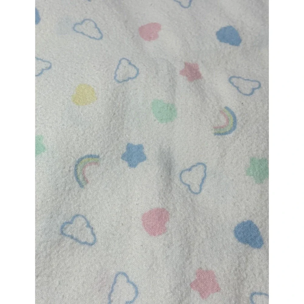 Vintage Pastel Beacon Baby Blankets 2pc WPL 1675 Cotton Rainbow 28x36 Made USA